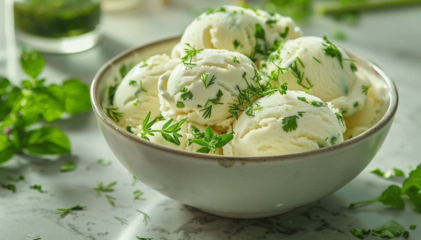 Créer des desserts glacés innovants avec des herbes fraîches